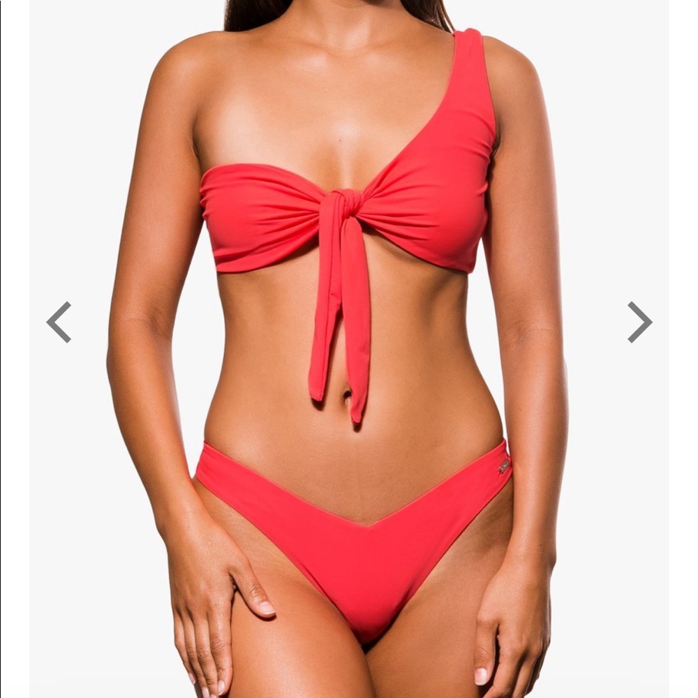 BLACKBOUGH Red One Shoulder Bikini Top